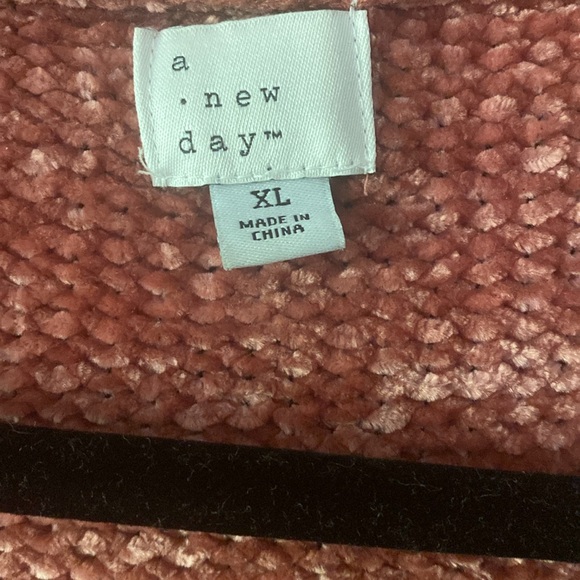 A new day Chenille Open Front Cardigan size XL Dusty Rose Mauve - Picture 5 of 8